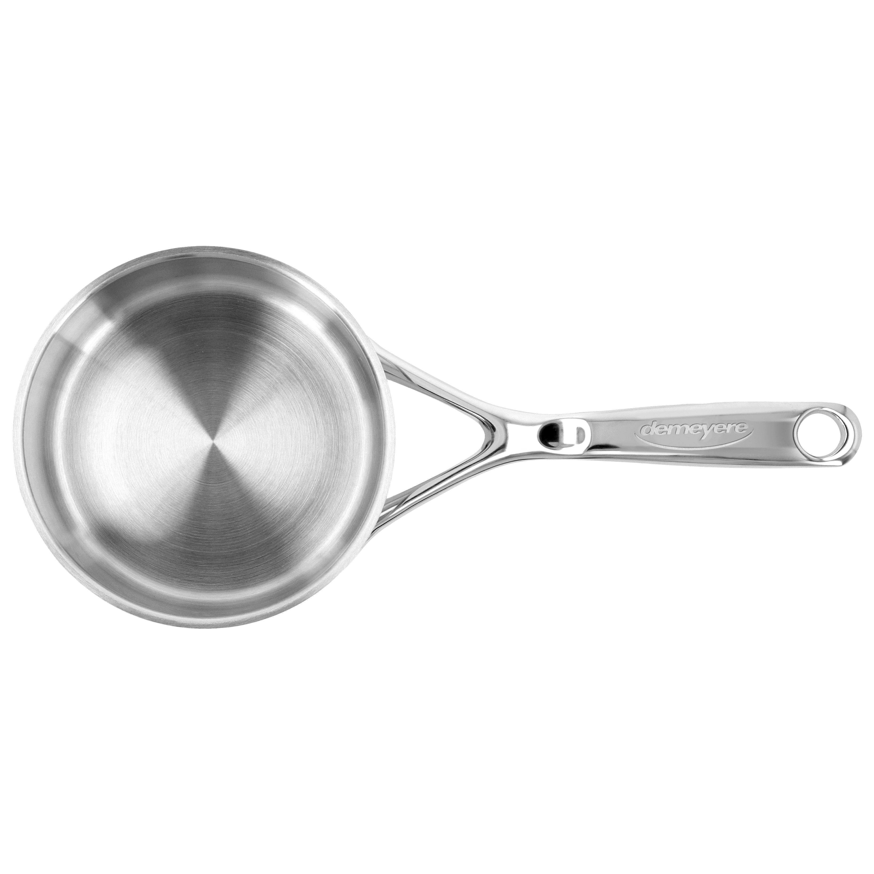 Stieltopf mit Deckel 14 cm, 18/10 Edelstahl, Silber