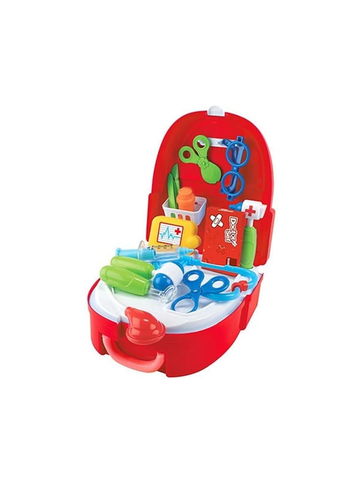Toi-Toys Doktor-Set mit viel Zubehör im Rucksack 20-teilig in rot günstig kaufen onesize