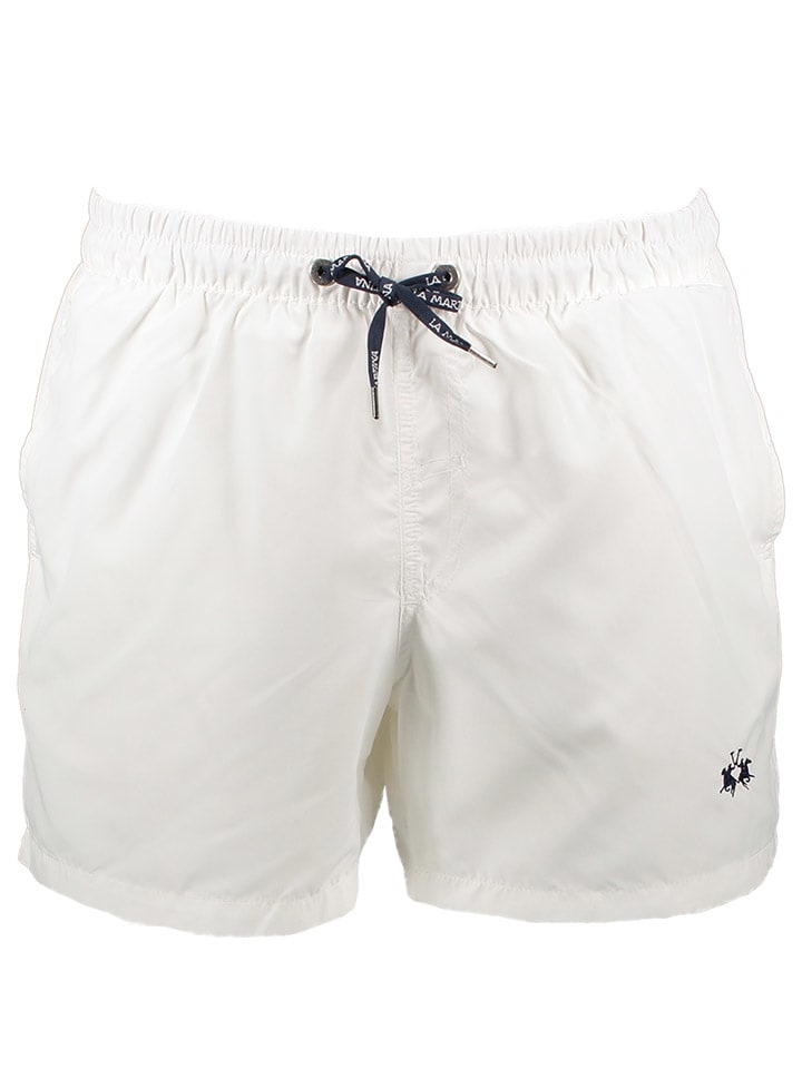 La Martina Badeshorts in Weiß günstig kaufen