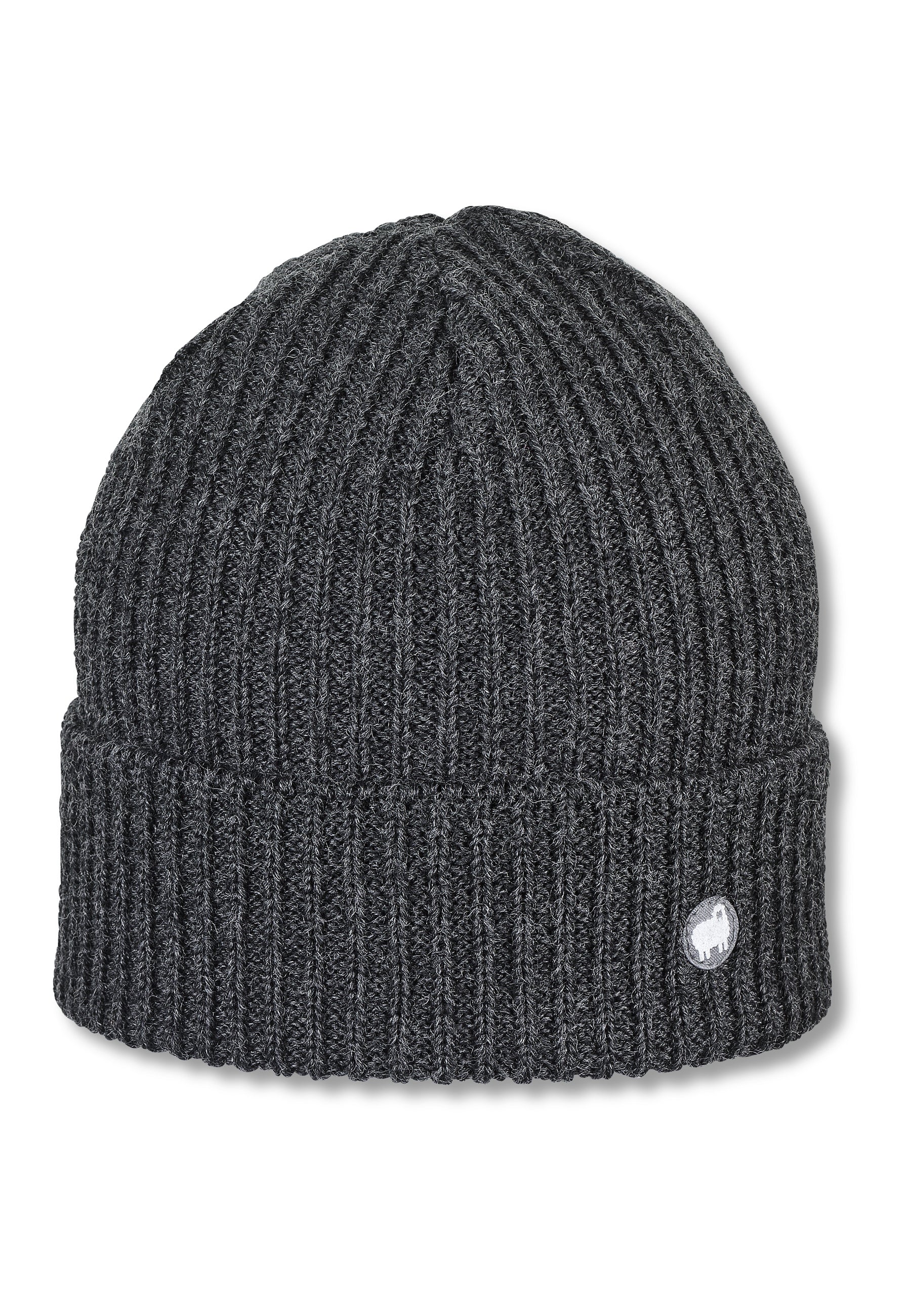 Strickmütze Baby aus Merinowolle mit Umschlag
