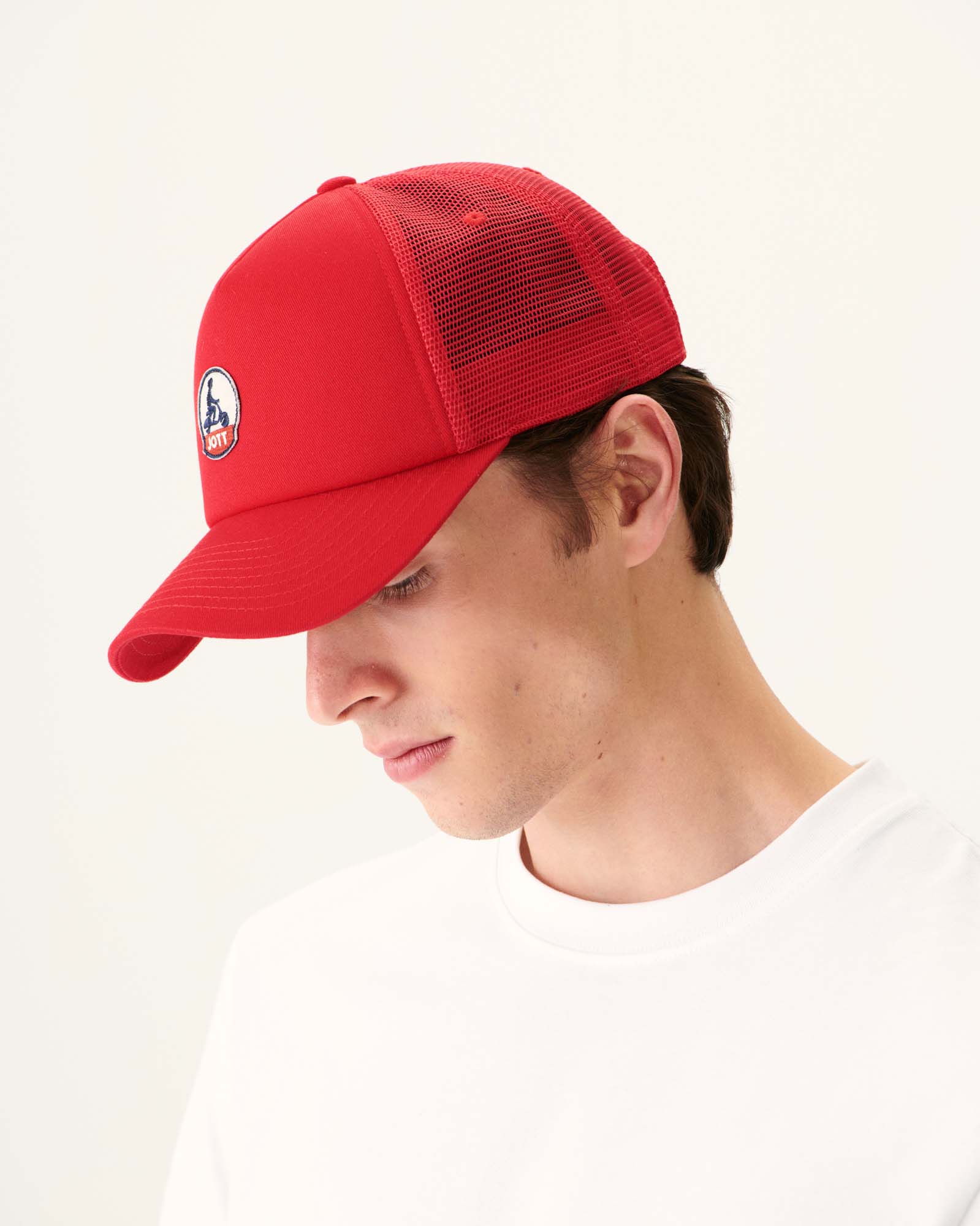 Casquette en coton et mesh Rouge Rise