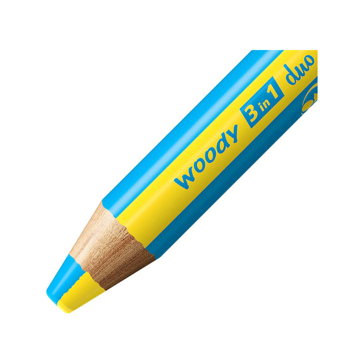 Buntstifte woody 3 in 1 duo, 6 Stifte - 12 Farben, inkl. Spitzer