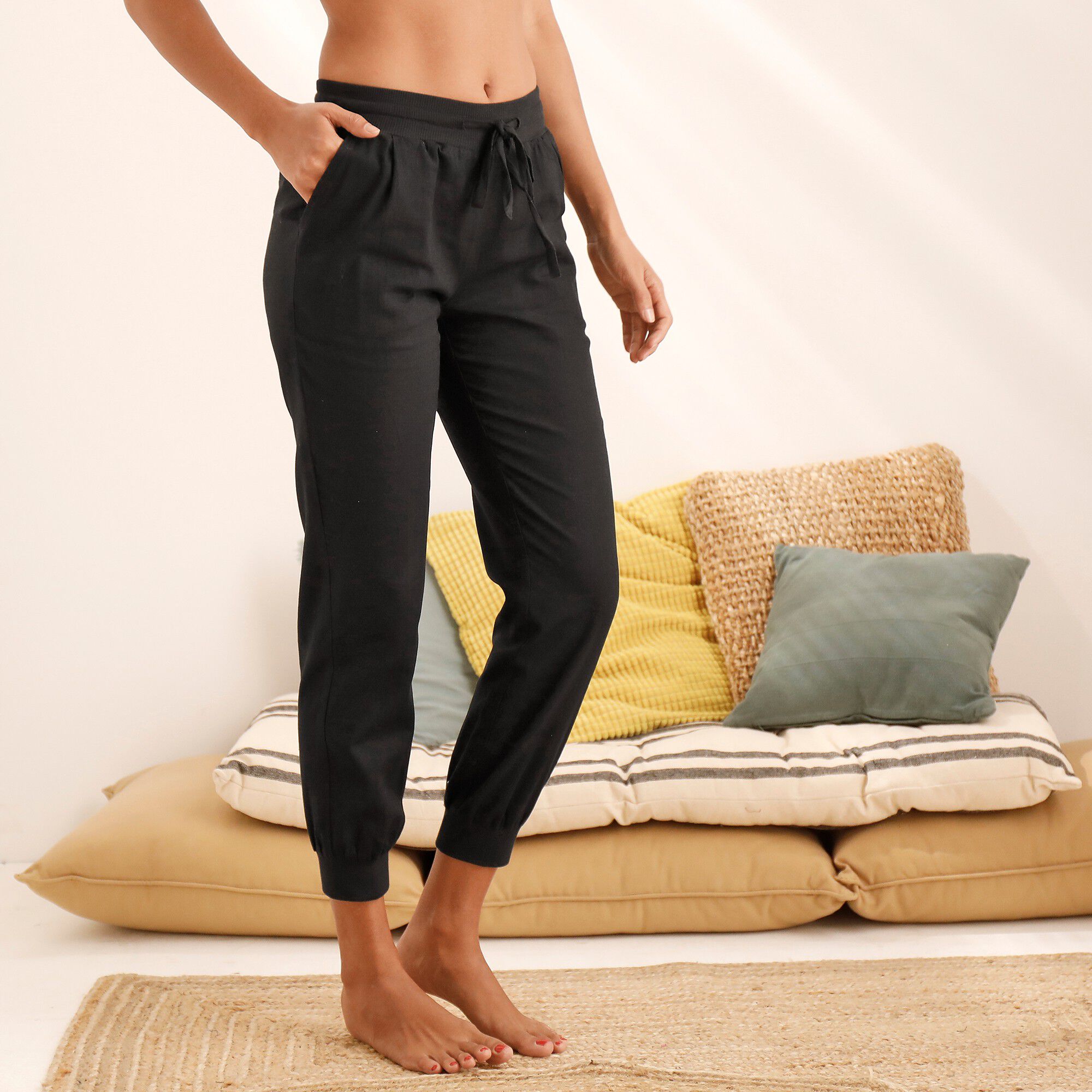 Pantalon fluide coton-lin