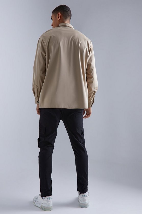 Smartes Stretch-Overshirt mit Reißverschluss