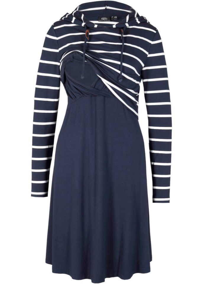 Umstandskleid / Stillkleid mit Kapuzenhoodie aus nachhaltiger Viskose