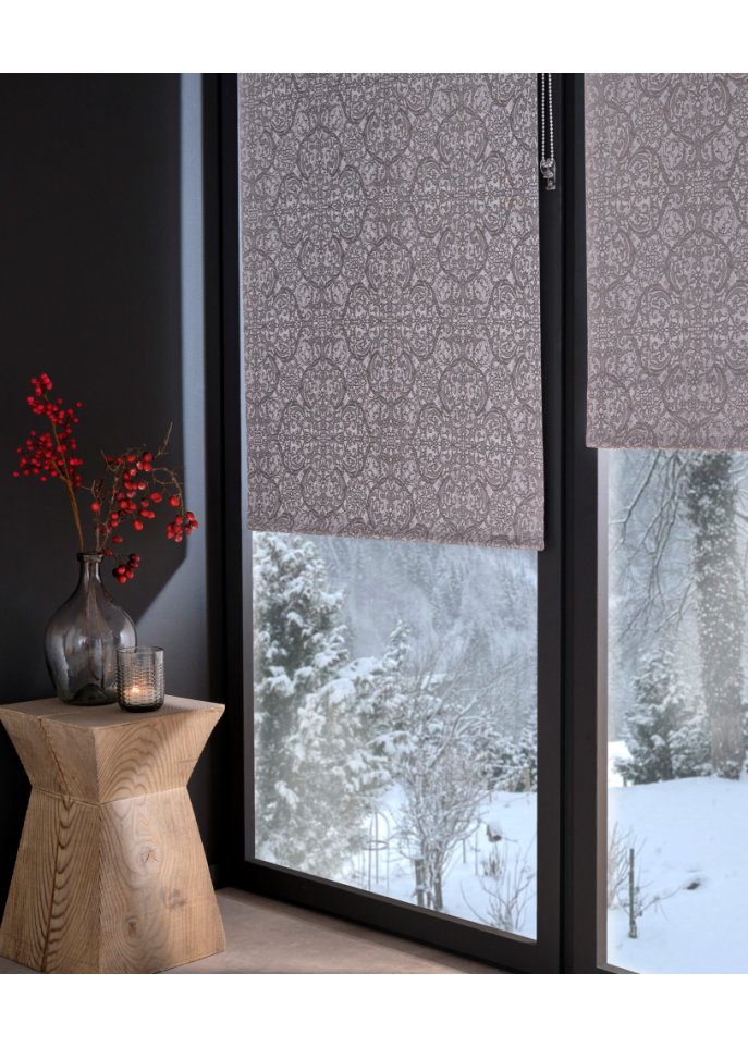 Verdunkelungsrollo Jacquard mit Ornameten