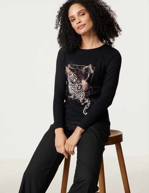 Nachhaltiges Langarmshirt mit Frontprint