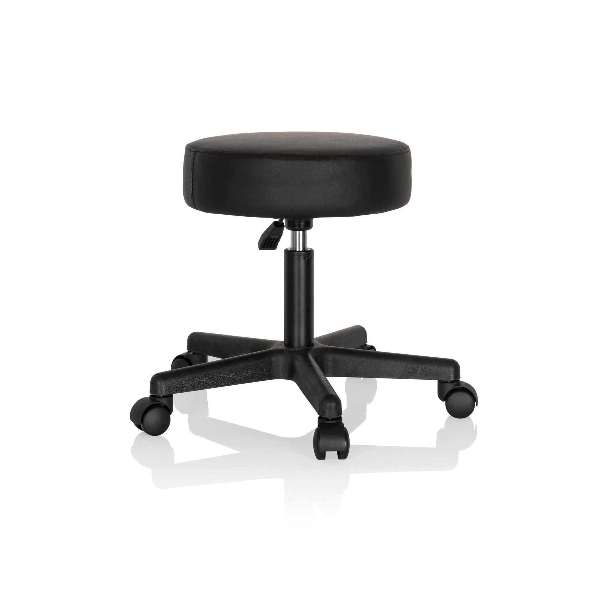 hjh OFFICE Arbeitshocker Drehhocker OPERATOR I Kunstleder ohne Armlehnen, drehbar