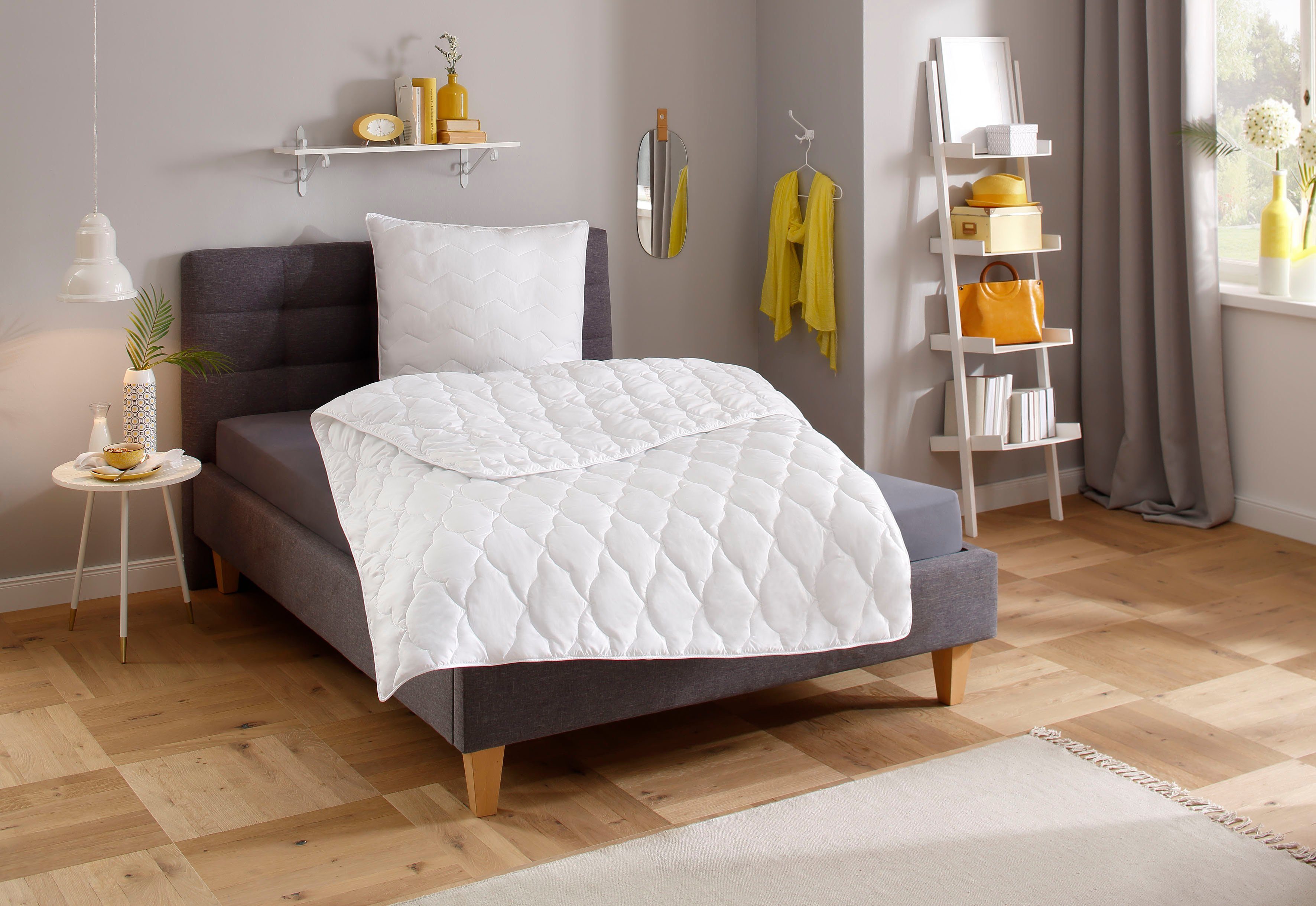 Kunstfaserbettdecke, Mondschein, my home, Füllung: Polyester, Bezug: Polyester oder antibakteriellen Microfaser, Bettdecke in 135x200 cm und weiteren Größen, für Sommer oder Winter