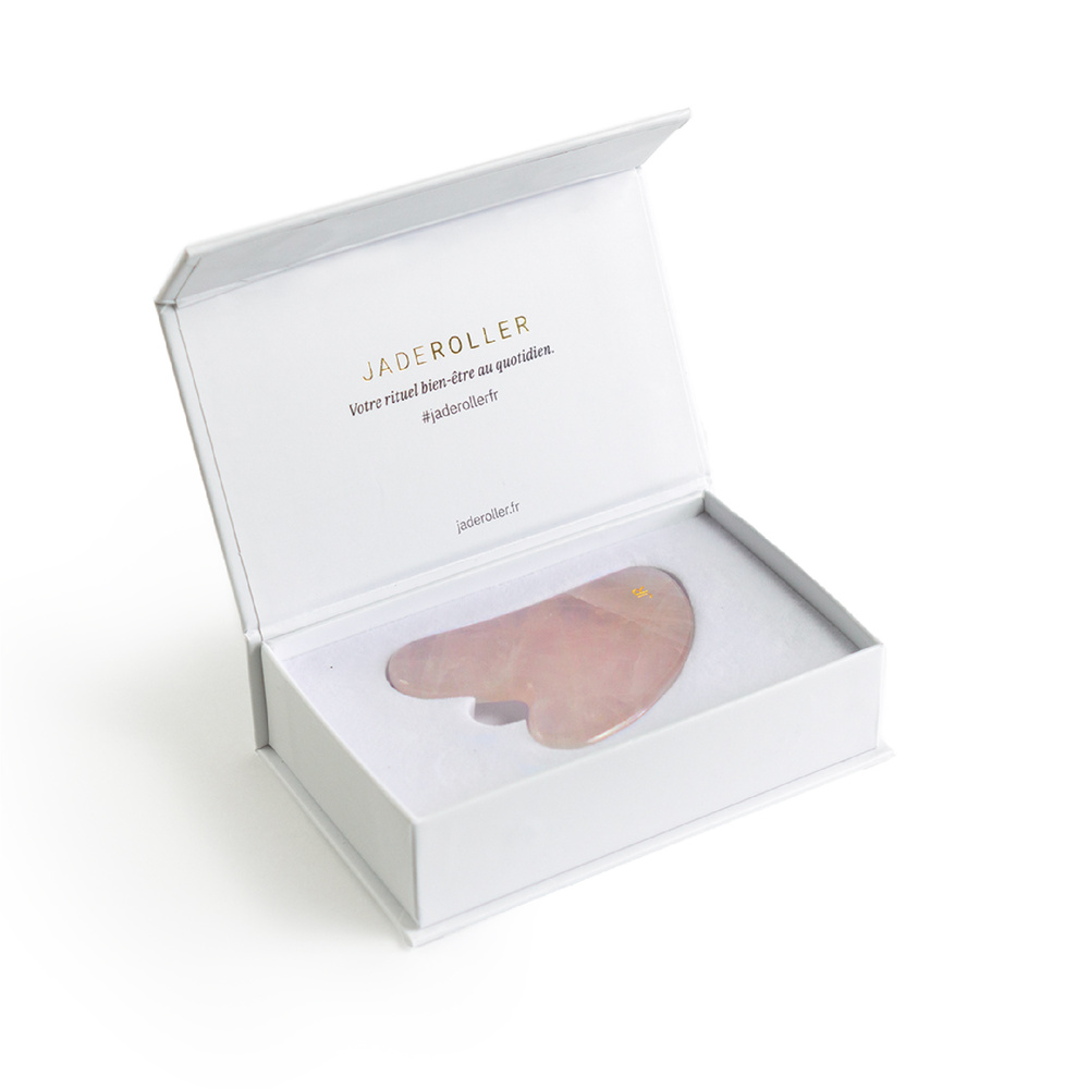 Jade Roller Le Gua Sha Quartz Rose Pierre de massage