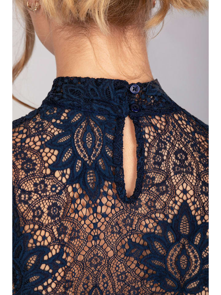 Edelnice Dirndlbluse Sissi Marineblau in blau günstig kaufen