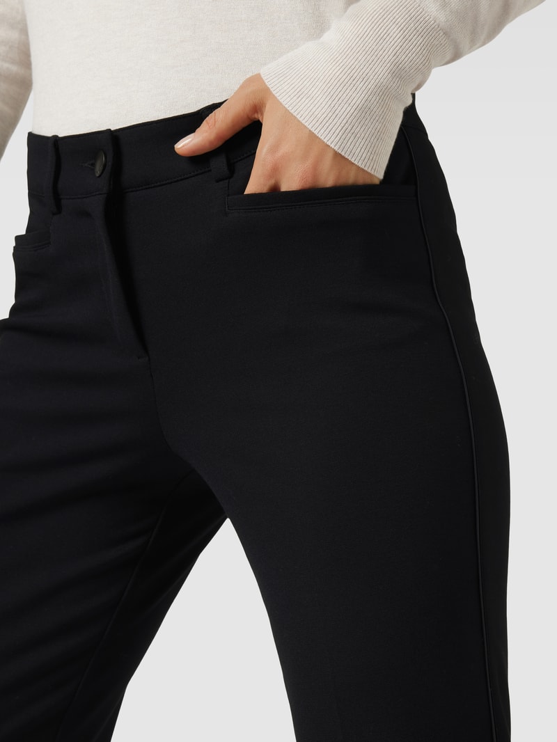 Chino in verkürzter Passform Modell 'RENIRA' in schwarz