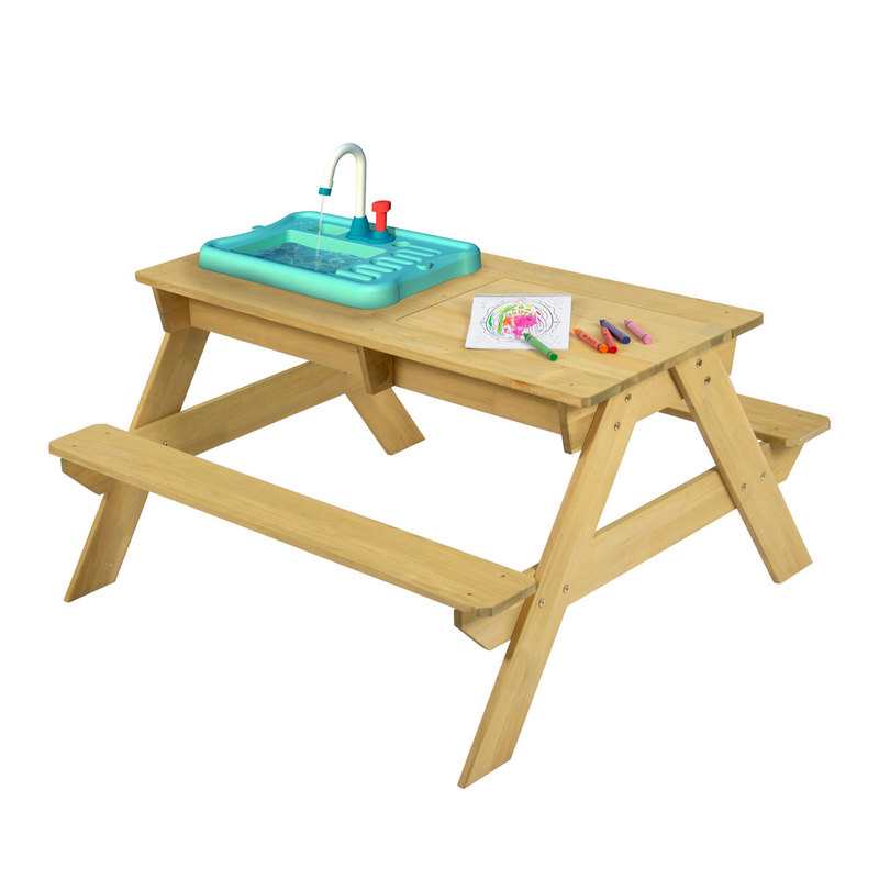 Table picnic en bois FSC avec bac à eau Mookie