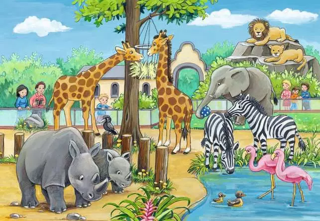 Kinderpuzzle ab 4 Jahren - Willkommen im Zoo - 24 Teile
