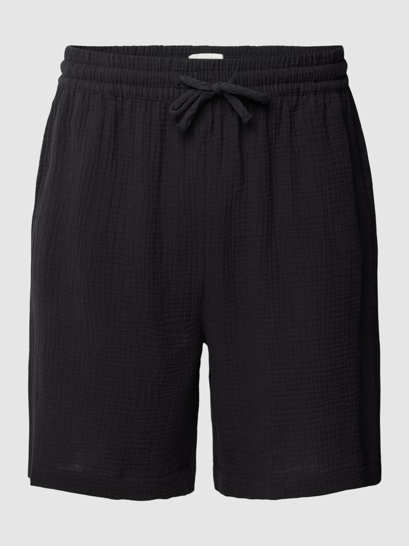 PLUS SIZE Shorts mit Tunnelzug Modell 'CARTHEIS' in schwarz