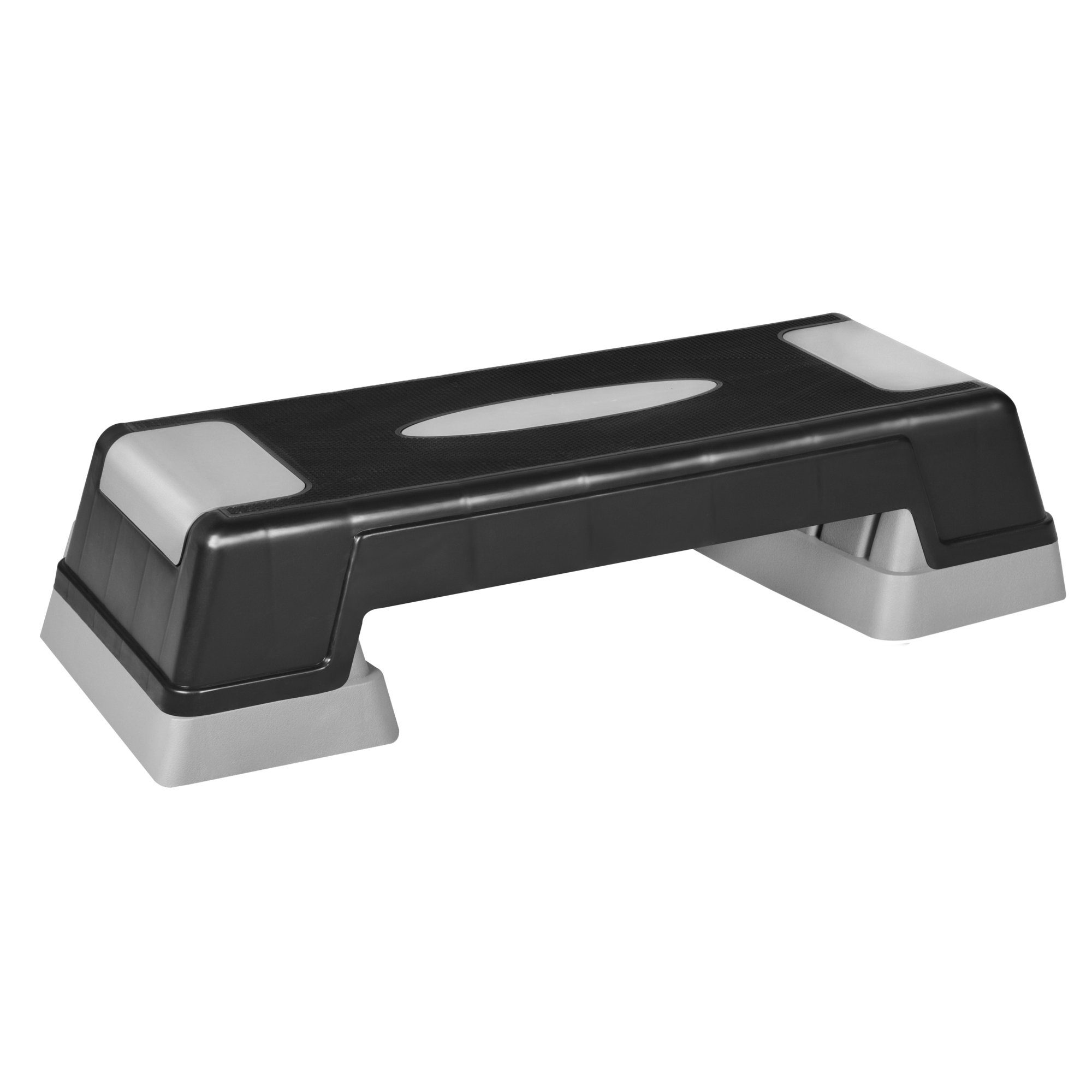GORILLA SPORTS Stepper Höhenverstellbar (3 Stufen), Rutschfest, bis 200 kg, Grau-Schwarz