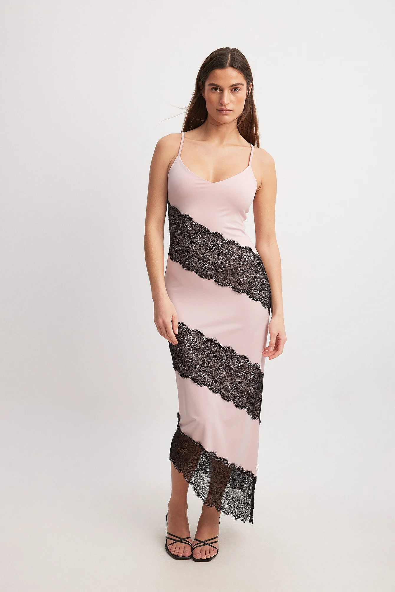 Lace Detail Assymetric Dress
