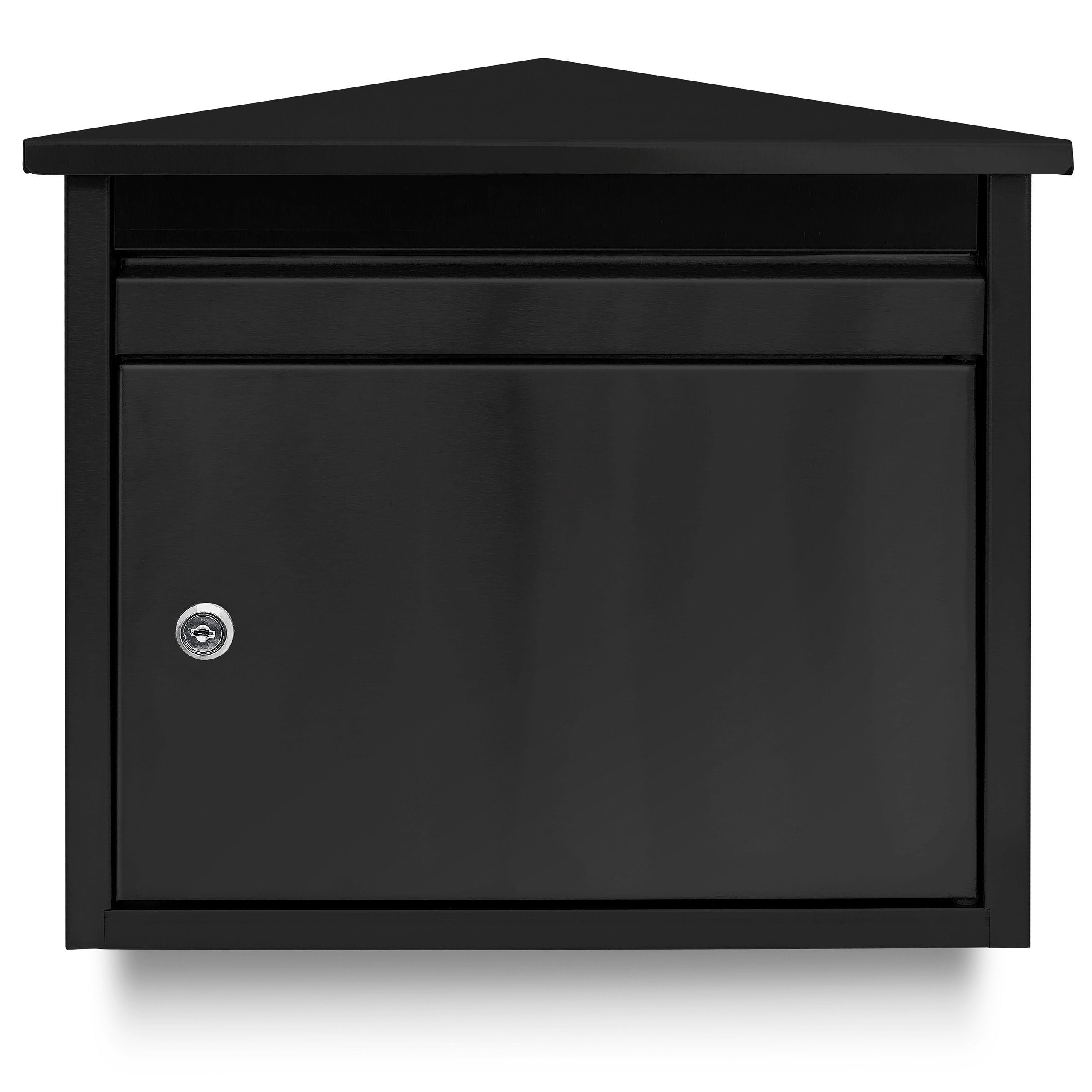 relaxdays Briefkasten Briefkasten Eisen schwarz