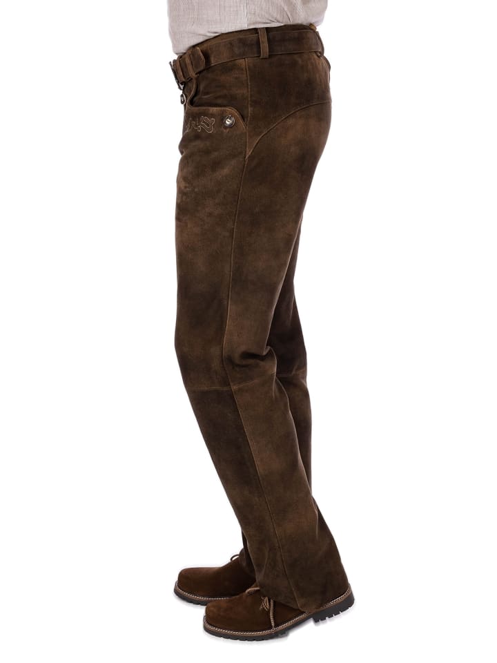 Almsach Lederhose HE1051 in dunkelbraun günstig kaufen 60