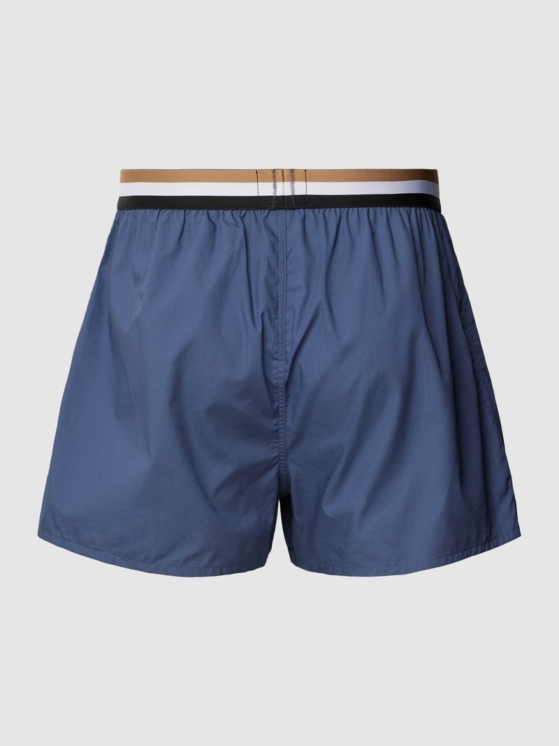 Boxershorts mit Kontraststreifen im 2er-Pack in dunkelblau