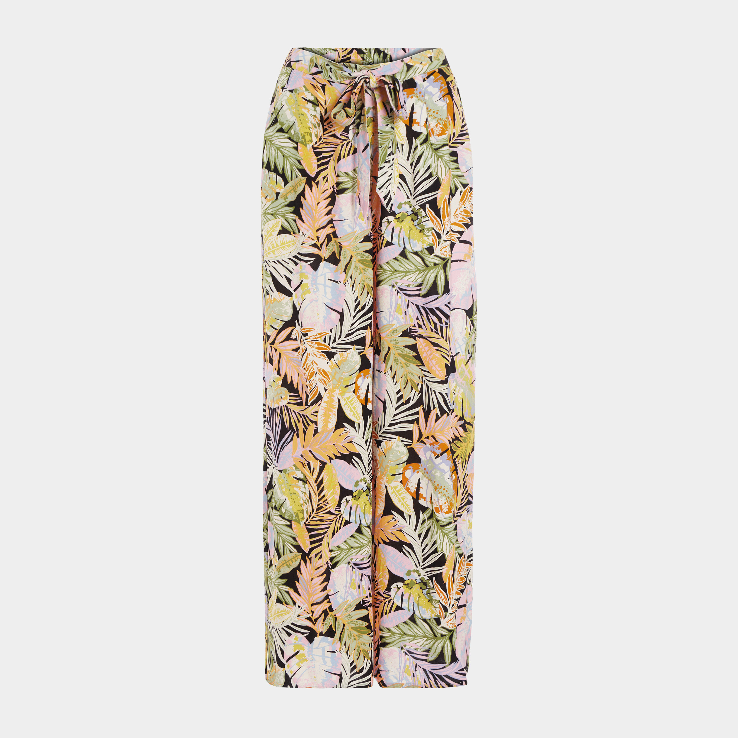 Pantalon wide leg fluide noir femme | La Halle