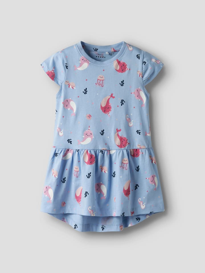 name it Jersey-Sommerkleid NMFVIGGA CAPSL DRESS F1 in chambray blue günstig kaufen