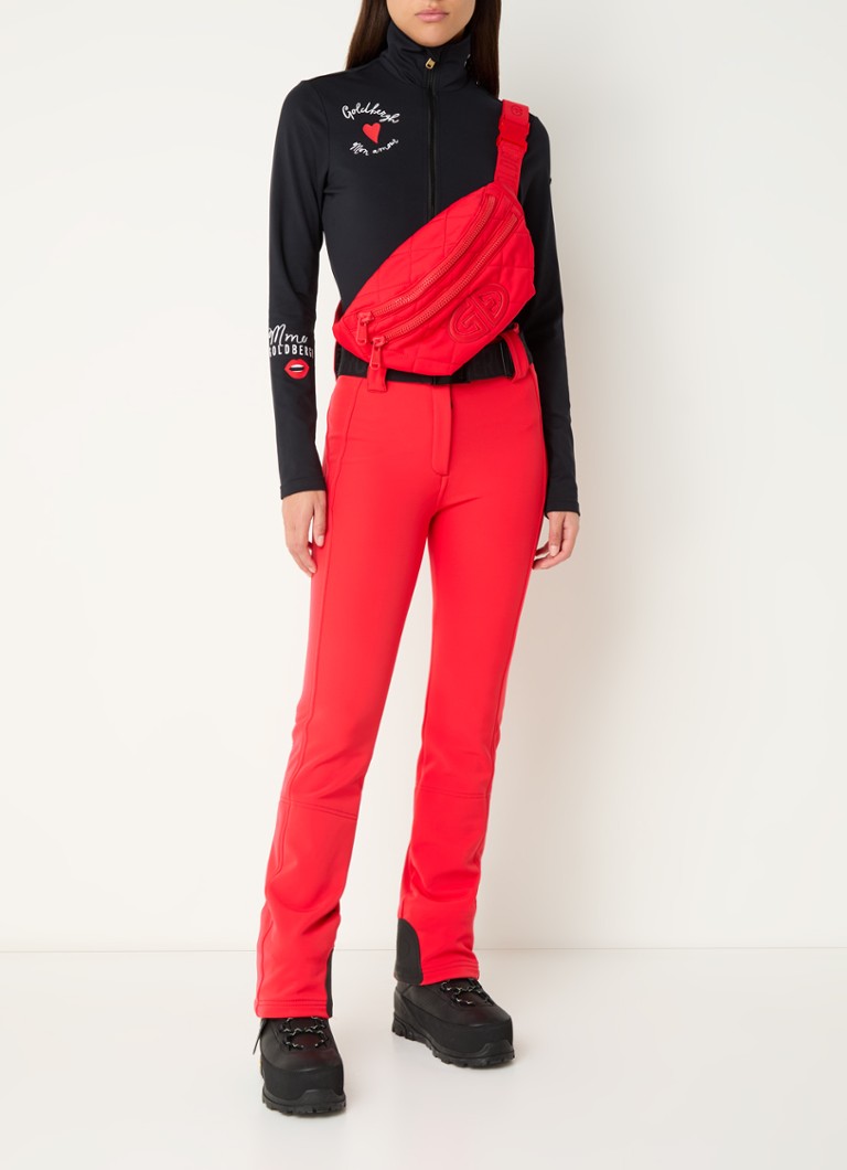 Goldbergh Copine ski pully with logo print and half zip
