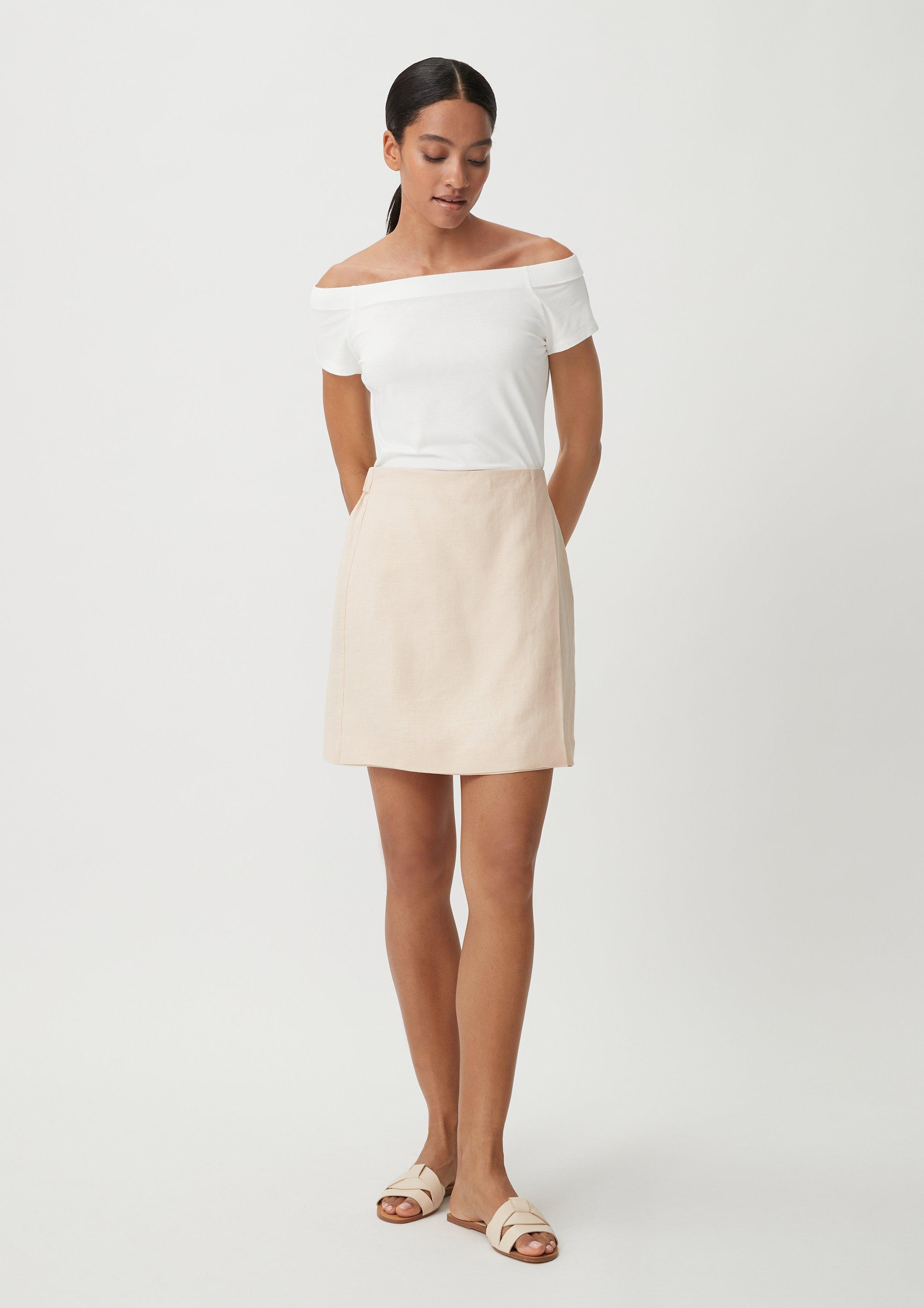 T-Shirt im Off shoulder-Look - weiß