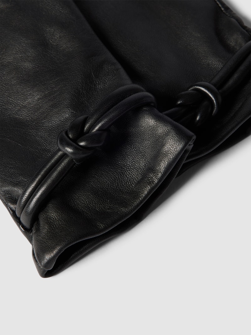 Handschuhe mit Knoten-Detail Modell 'Olivia Touch' in schwarz