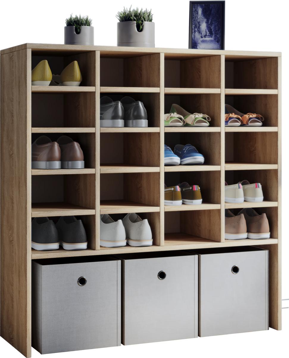 VCM Schuhschrank Hinsol XL Sonoma-Eiche