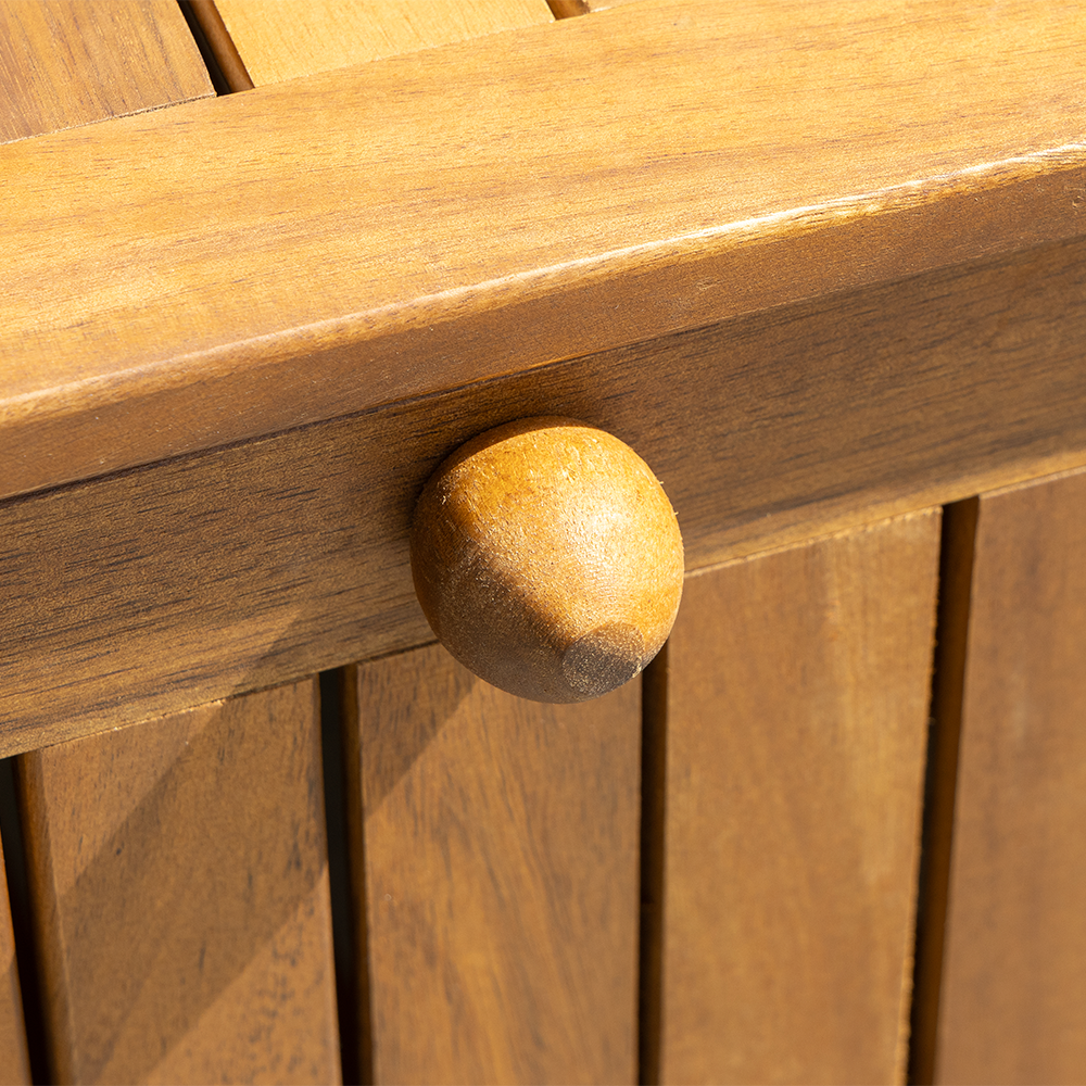 HC Garten & Freizeit Sitzbank Aufbewahrungsbank mit Stauraum aus Akazienholz