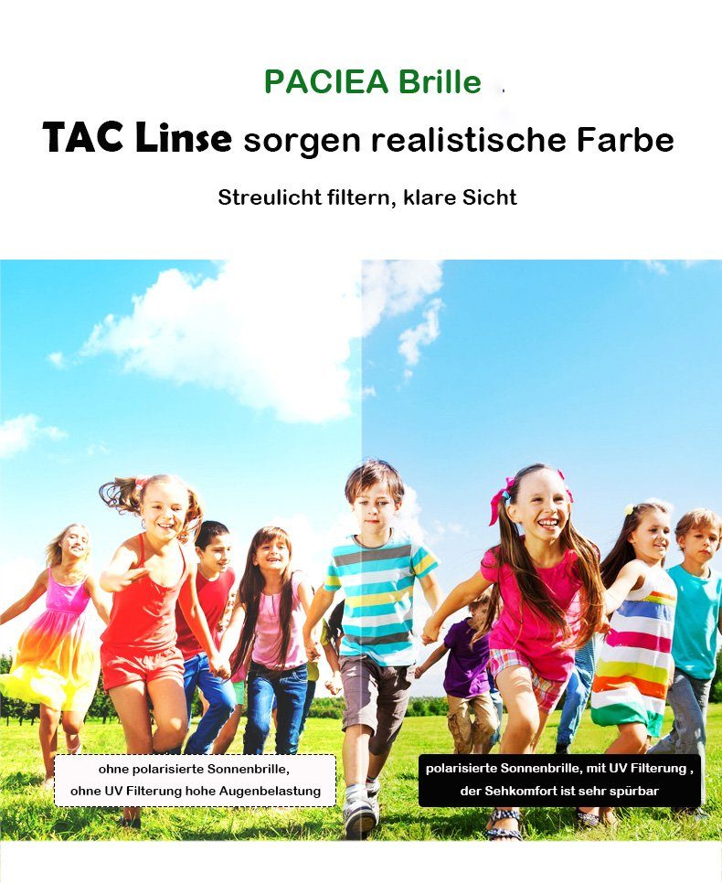 PACIEA Sonnenbrille PACIEA Sonnenbrille Kinder 3-12 Jahre 100% UV400 Schutz Sport
