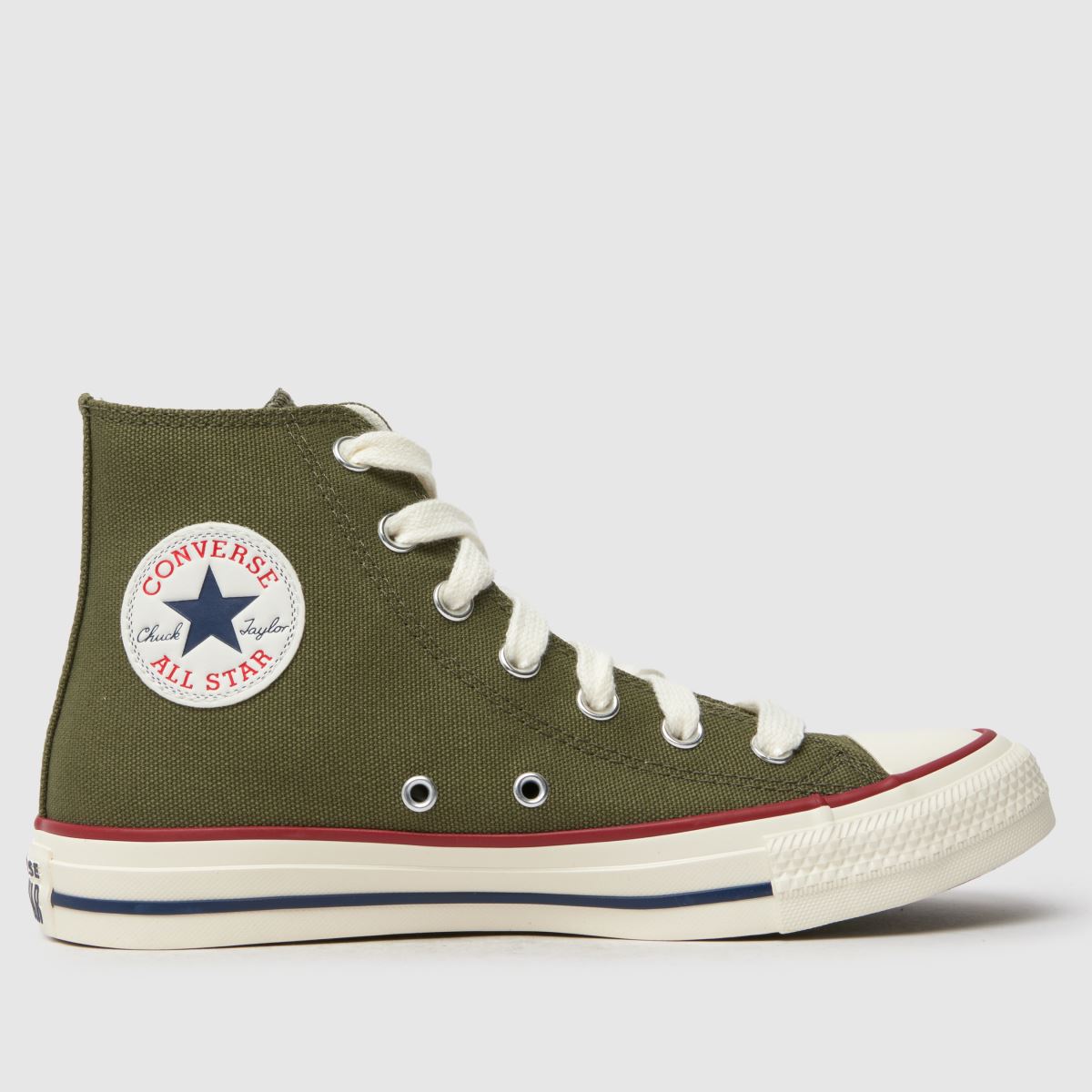 Converse – All Star – Mörkgröna höga sneakers