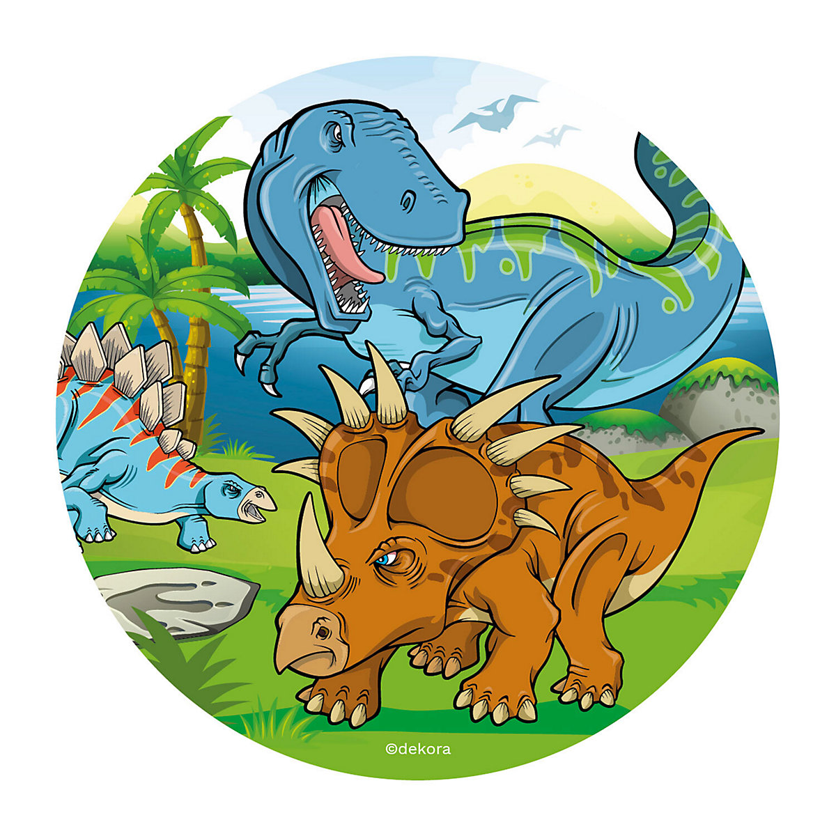 Essbare Tortenaufleger Dinosaurier 20cm