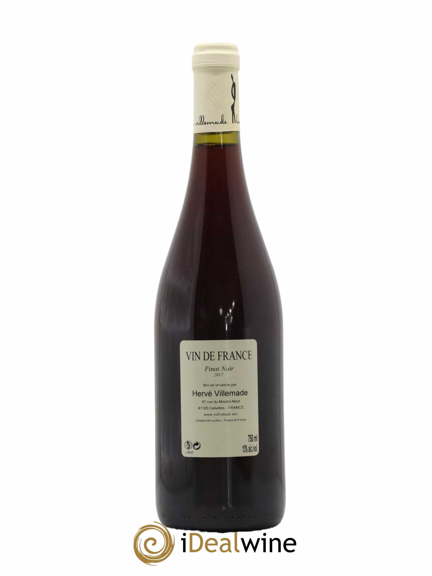 Vin de France Pinor Noir Herve Villemade 2017 - Lot de 1 Bouteille