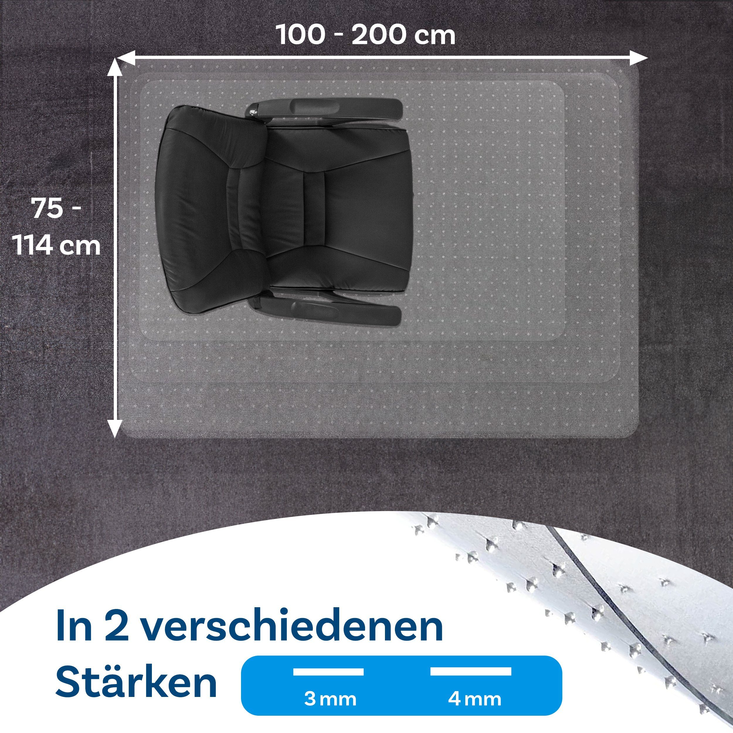 Floordirekt Bodenmatte Neo, Erhältlich in vielen Größen & Varianten, Bodenschutzmatte, Vinyl, für Teppichböden, mit Noppen
