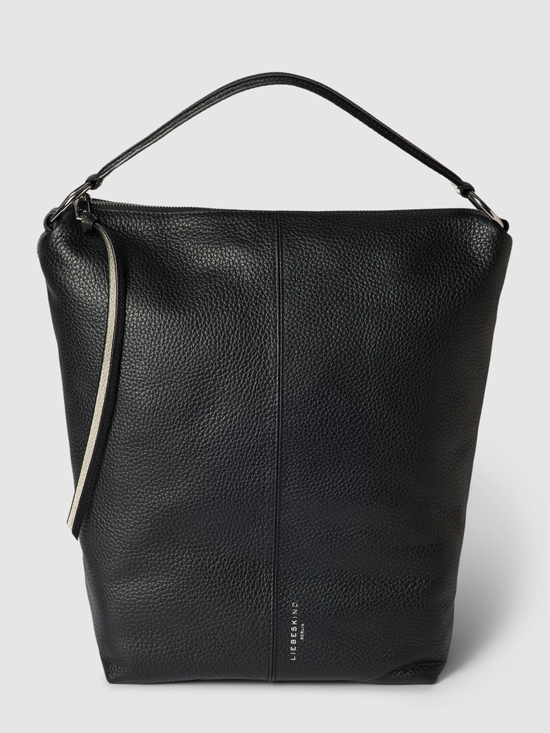 Rucksack aus Leder Modell 'AISSA' in schwarz