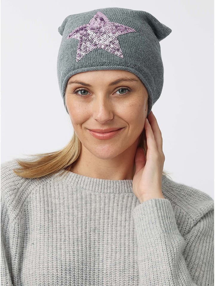 Zwillingsherz Beanie in Grau günstig kaufen onesize