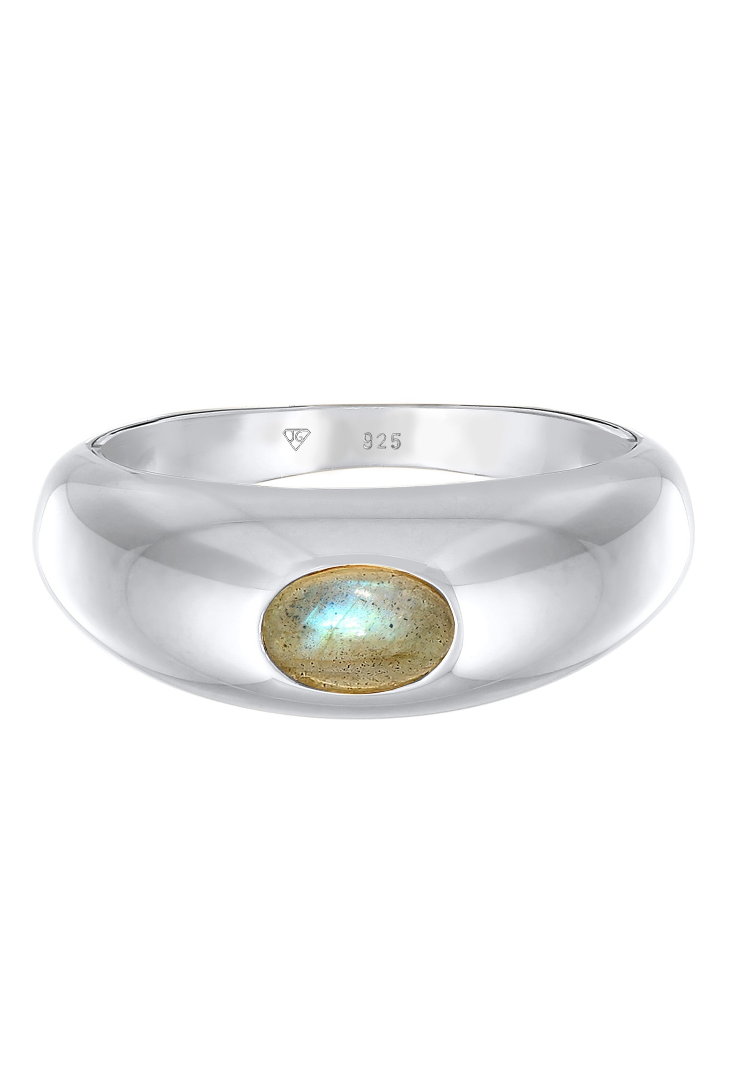 Elli PREMIUM Elli PREMIUM Női Egyszerű Solitaire Gyűrű Labradorit Drágakővel 925 Sterling Ezüstben