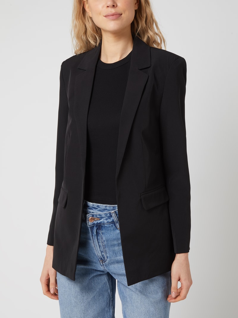 Blazer mit Reverskragen Modell 'Bossy' in schwarz