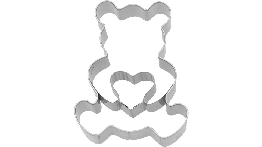 RBV BIRKMANN Ausstechform Teddybär mit Herz 6cm