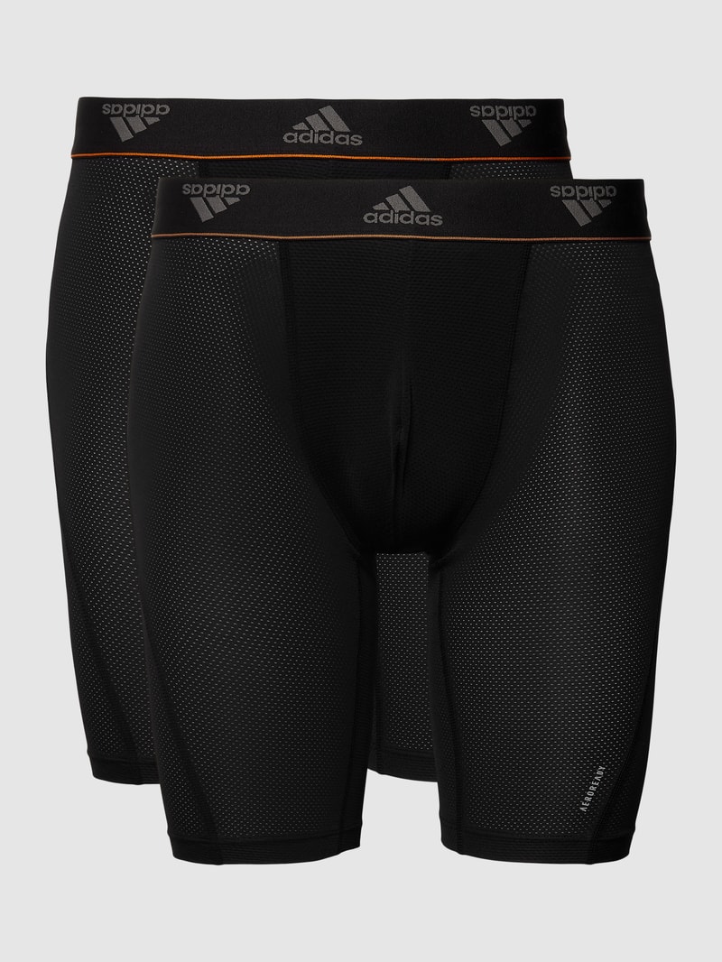 Trunks mit Logo-Bund im 2er-Pack Modell 'Recycled Micro Mesh' in schwarz