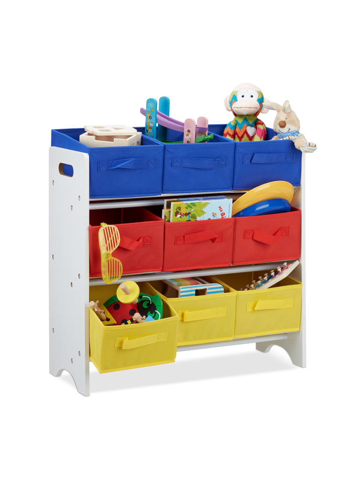 relaxdays Kinderregal in Bunt - (B)63 x (H)62 x (T)28 cm günstig kaufen onesize