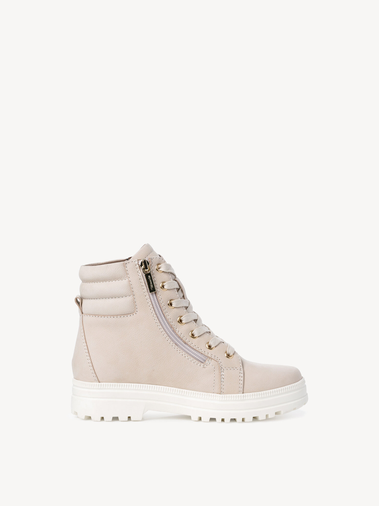 Bottine en cuir - beige
