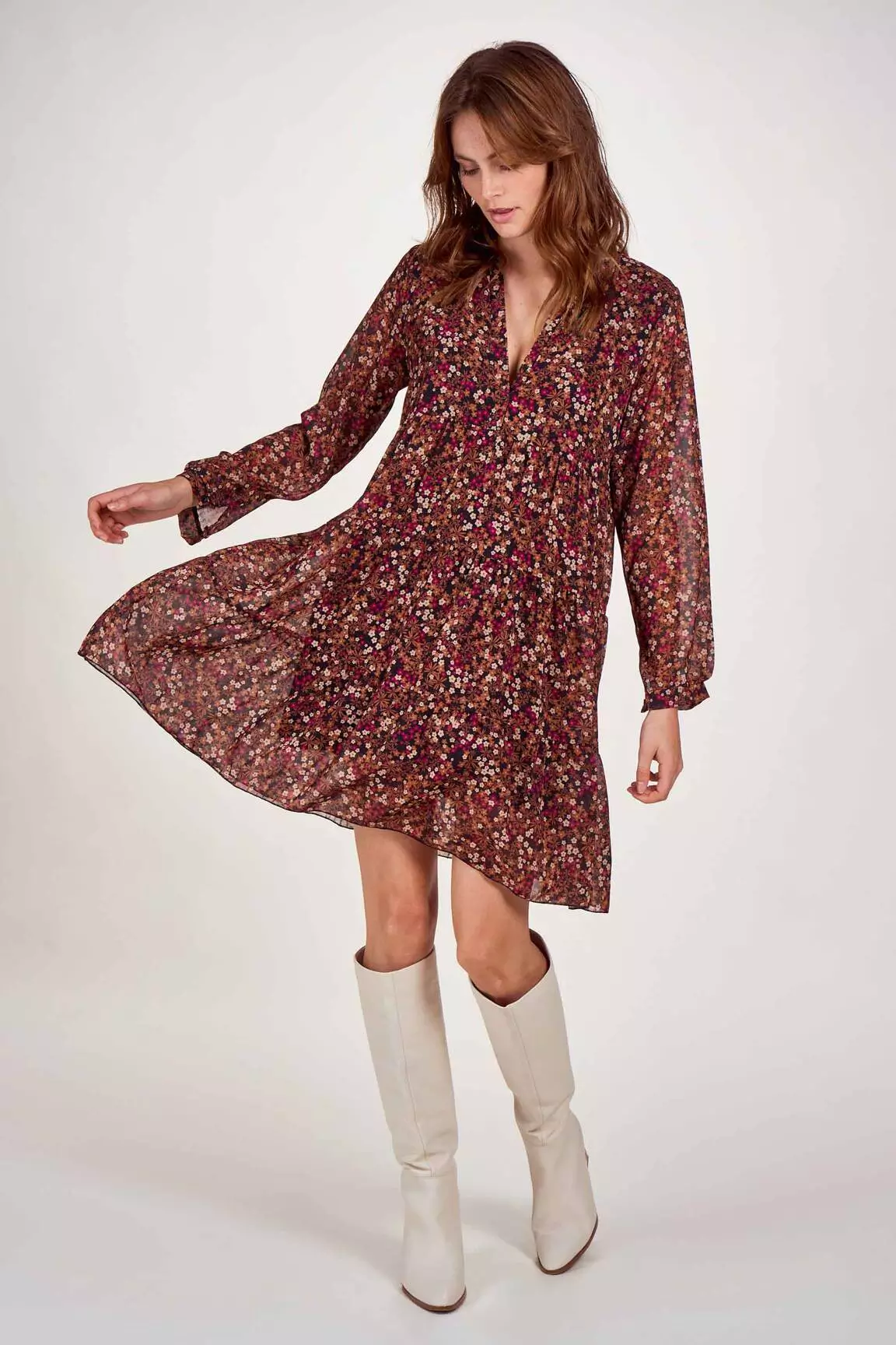 Terra Di Siena Robes Mi Longues Femme couleur beige