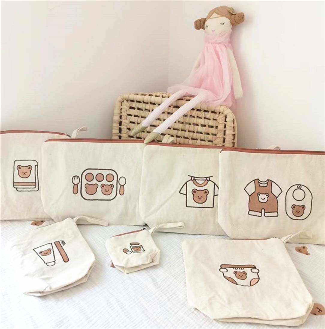 YANN Aufbewahrungstasche Tragbare Aufbewahrungstasche aus Segeltuch, (Aufbewahrungstaschen-Set mit innenliegender wasserdichter Reise-Make-up-Aufbewahrungstasche, 7-tlg)