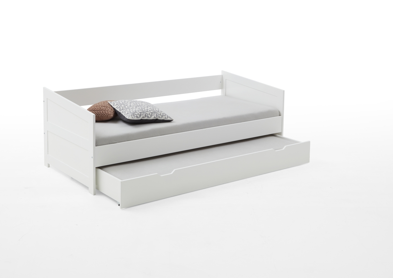 Relita Einzelbett   Bettkasten NINA (inkl. Rollrost) weiß