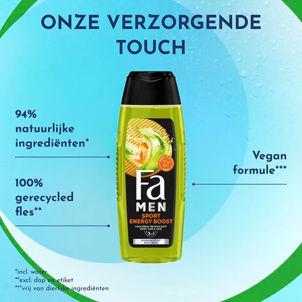 Fa Men Sport Energy Boost 3-in-1 -suihkugeeli 250ml