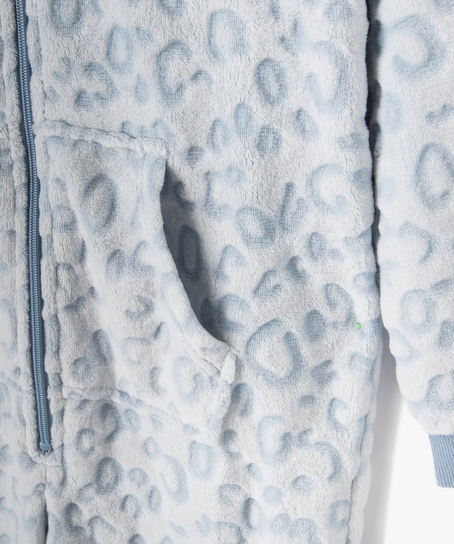 Combinaison pyjama à capuche motif animal fille bleu | GEMO