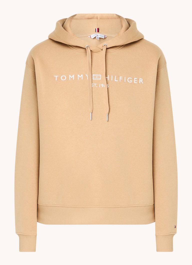 Tommy Hilfiger kapucnis pulóver logós hímzéssel